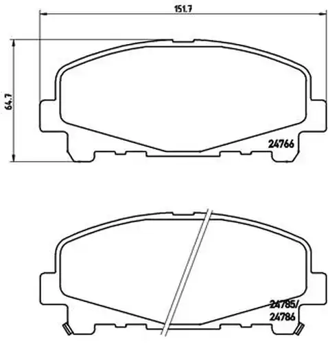 накладки BREMBO P 28 043