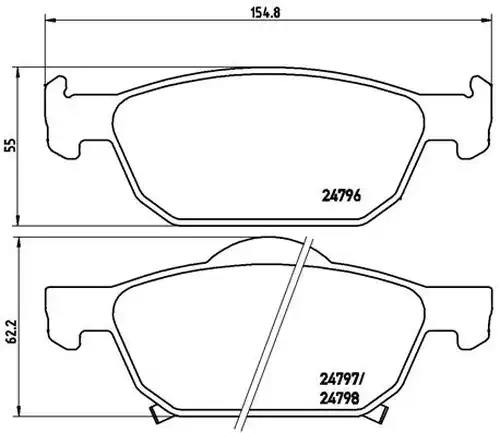 накладки BREMBO P 28 044