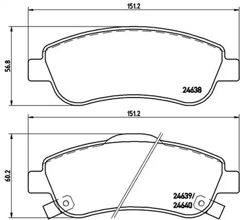 накладки BREMBO P 28 045