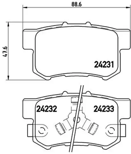 накладки BREMBO P 28 051