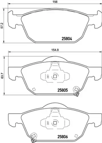 накладки BREMBO P 28 076