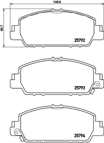 накладки BREMBO P 28 077