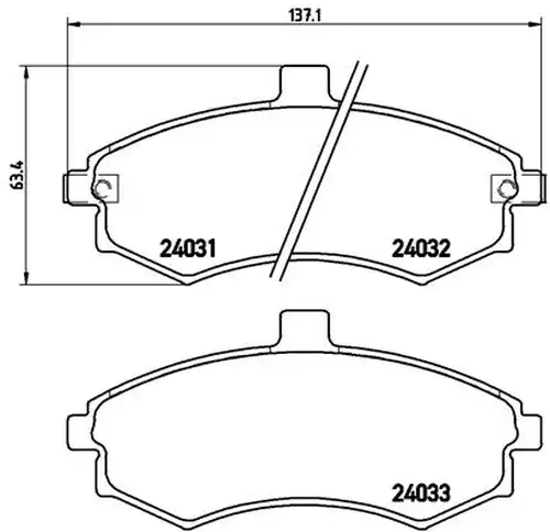 накладки BREMBO P 30 020