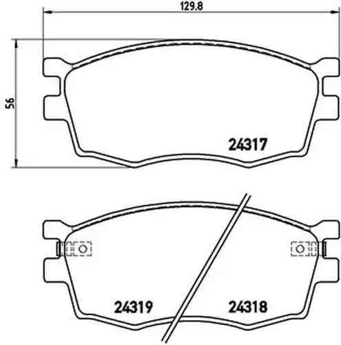 накладки BREMBO P 30 026