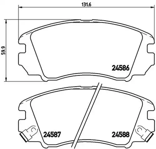 накладки BREMBO P 30 043