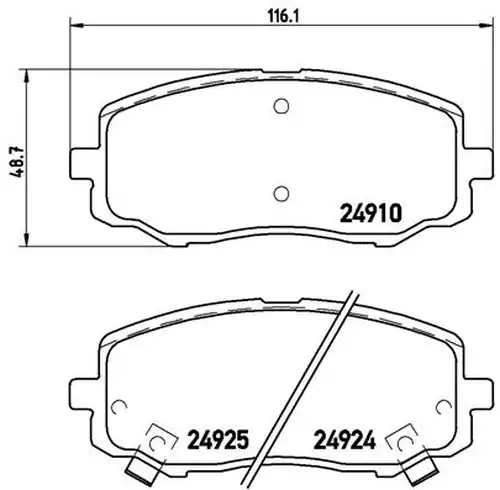 накладки BREMBO P 30 045