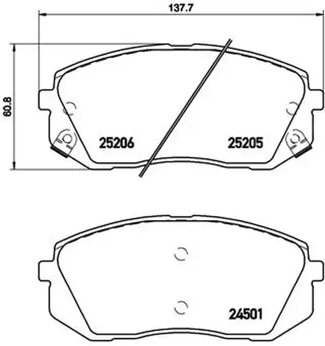 накладки BREMBO P 30 056