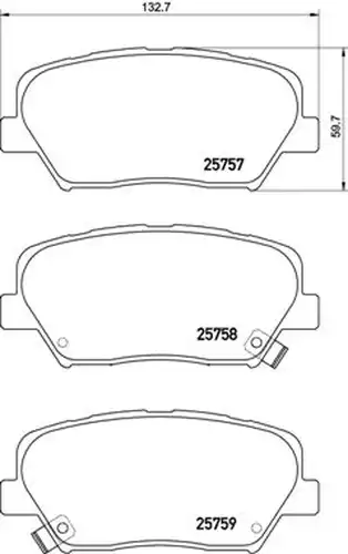 накладки BREMBO P 30 070