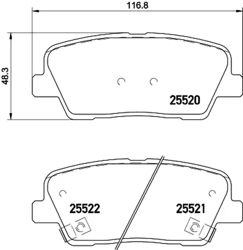 накладки BREMBO P 30 081