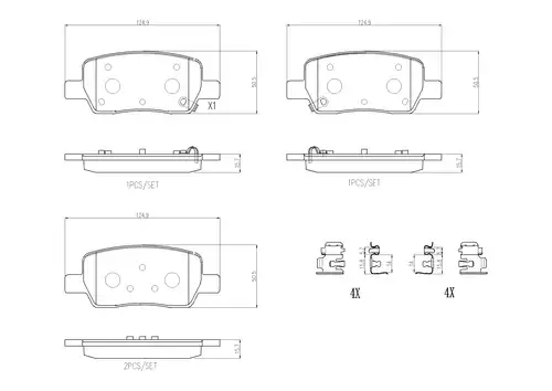 накладки BREMBO P 30 141