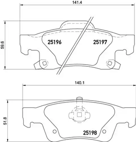 накладки BREMBO P 37 016