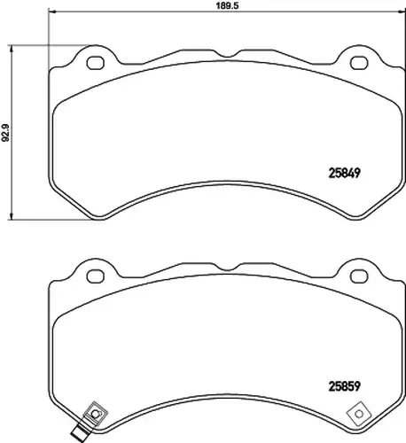 накладки BREMBO P 37 018