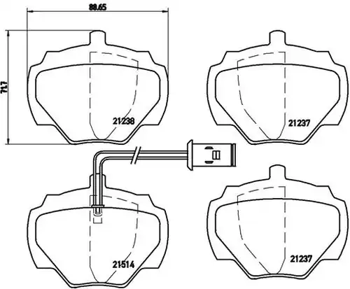 накладки BREMBO P 44 003