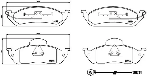 накладки BREMBO P 50 039