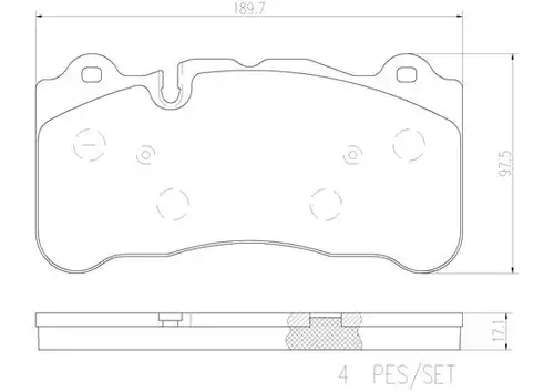 накладки BREMBO P50078N