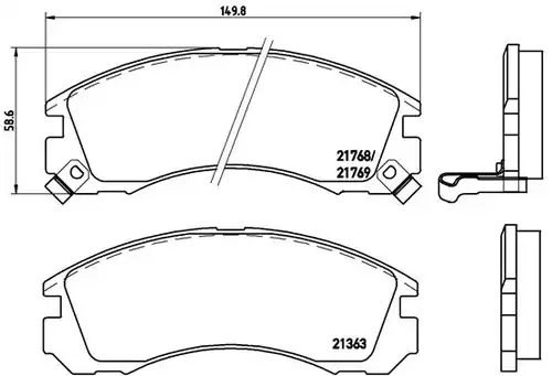 накладки BREMBO P 54 017