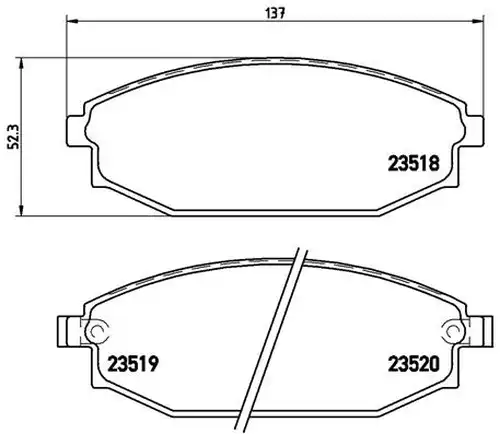 накладки BREMBO P 54 027