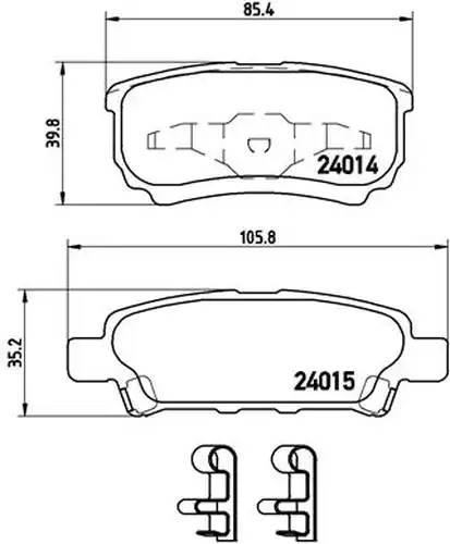 накладки BREMBO P 54 034