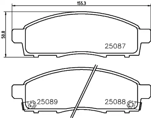 накладки BREMBO P 54 055