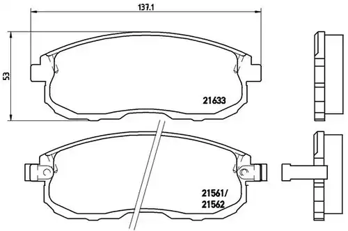 накладки BREMBO P 56 021