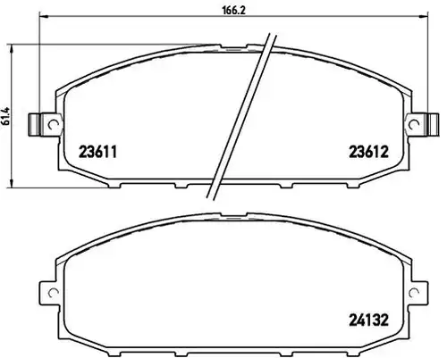 накладки BREMBO P 56 041