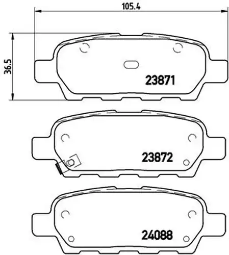 накладки BREMBO P 56 046