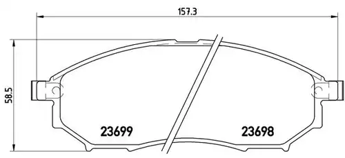 накладки BREMBO P 56 058