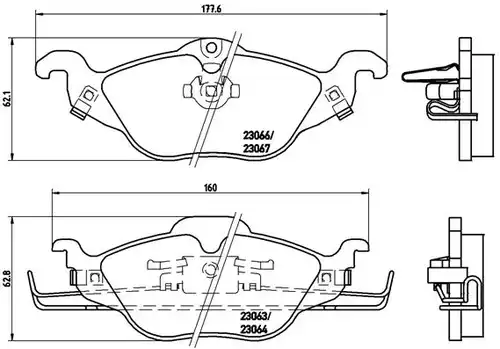 накладки BREMBO P 59 030