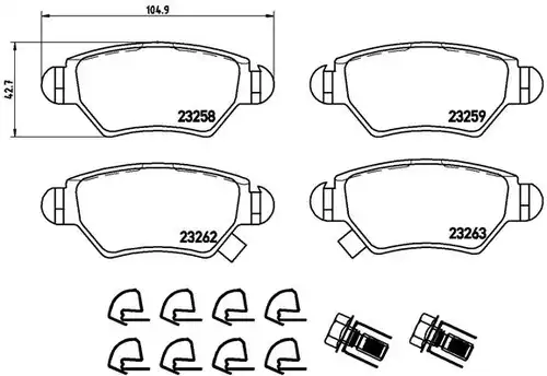 накладки BREMBO P 59 031