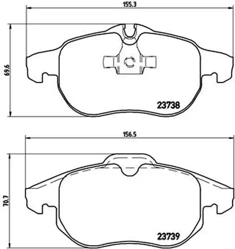 накладки BREMBO P 59 043