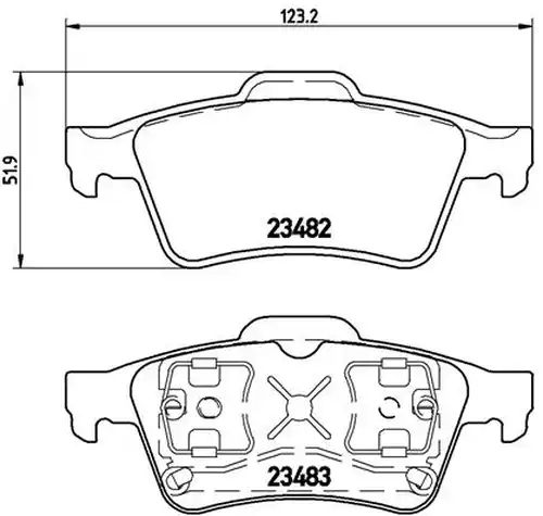 накладки BREMBO P 59 044