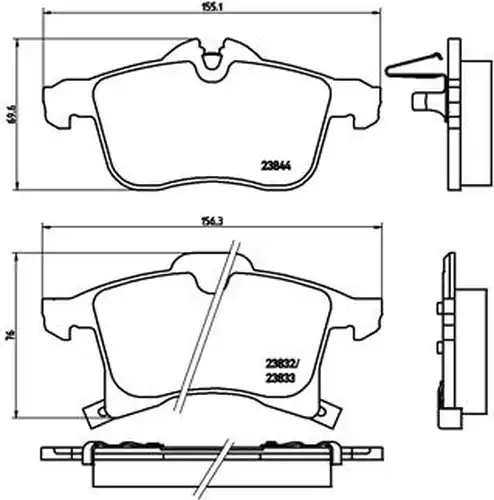 накладки BREMBO P 59 045