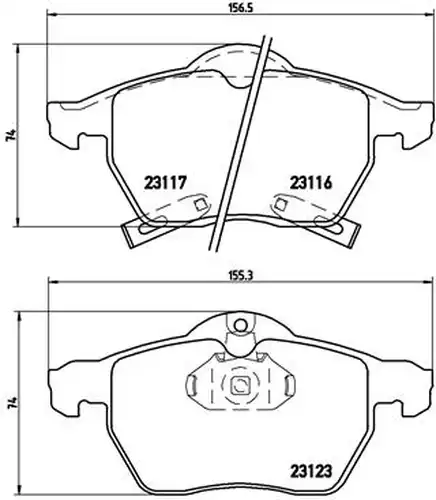 накладки BREMBO P 59 048