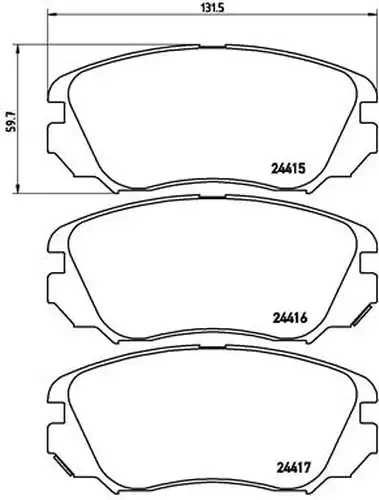 накладки BREMBO P 59 054