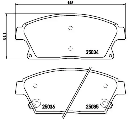 накладки BREMBO P 59 077