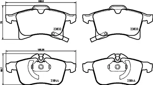 накладки BREMBO P 59 089