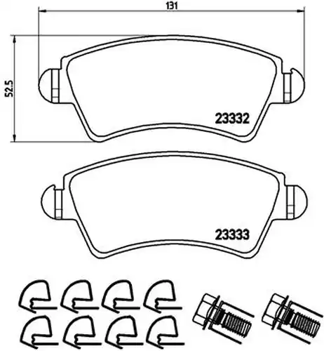 накладки BREMBO P 61 067