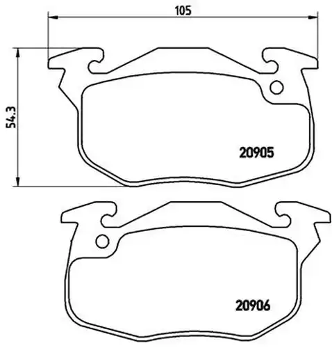 накладки BREMBO P 61 097