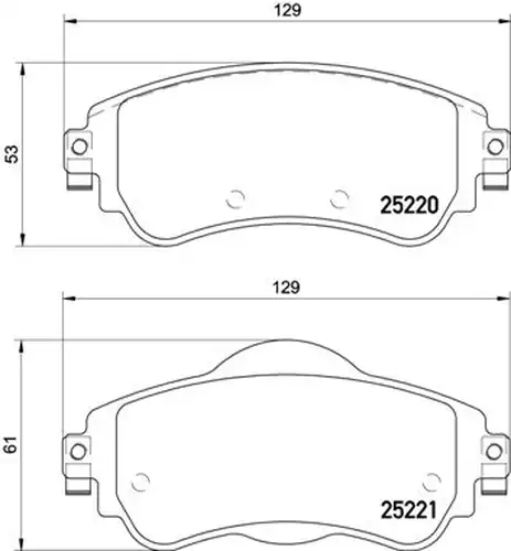 накладки BREMBO P 61 105