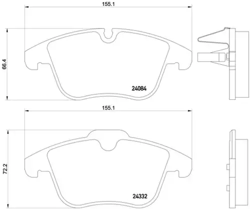 накладки BREMBO P 61 106