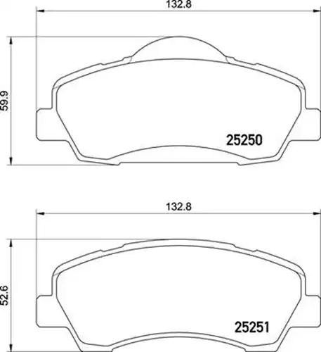 накладки BREMBO P 61 138