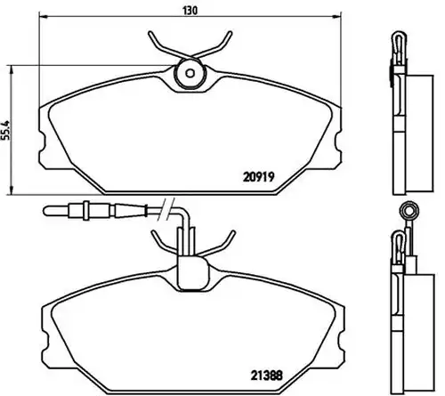 накладки BREMBO P 68 014