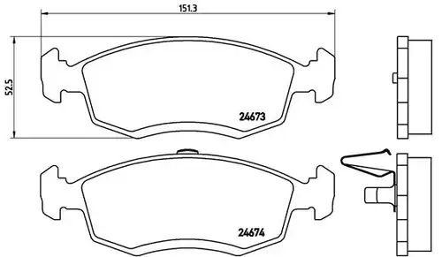 накладки BREMBO P 68 039