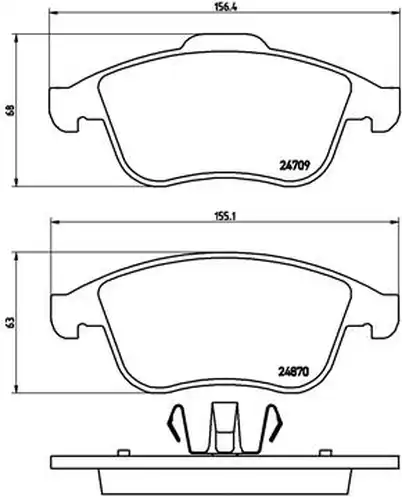 накладки BREMBO P 68 045