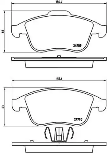 накладки BREMBO P 68 046