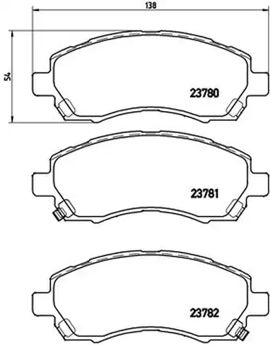 накладки BREMBO P 78 009