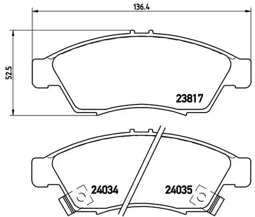 накладки BREMBO P 79 014