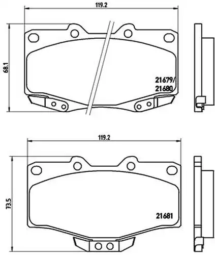 накладки BREMBO P 83 009