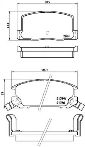 накладки BREMBO P 83 019