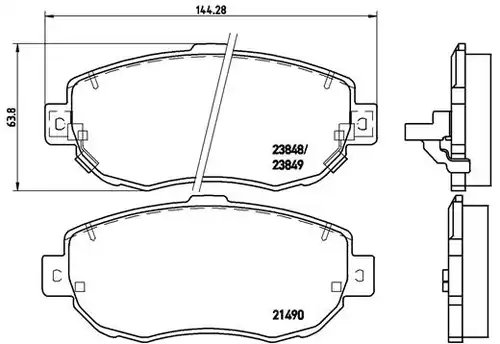 накладки BREMBO P 83 037